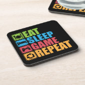 Dessous-de-verre Gaming - Eat, Sleep, Game, Repeat - Gamer, Funny (Côté gauche)