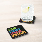 Dessous-de-verre Gaming - Eat, Sleep, Game, Repeat - Gamer, Funny (Côté Droit)