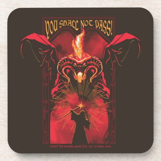Dessous-de-verre GANDALF™ Vs Balrog "You Shall Not Pass" Graphic (Devant)