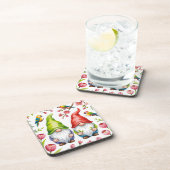 Dessous-de-verre Garden Gnomes with Tropical Parrots  (Côté Droit)