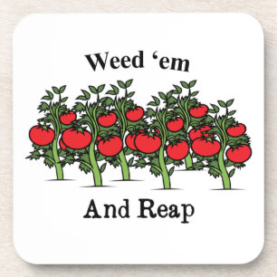 Dessous-de-verre Gardener Funny Weed 'em Et Reap