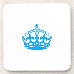 Dessous-de-verre Gardez calme couronne bleue