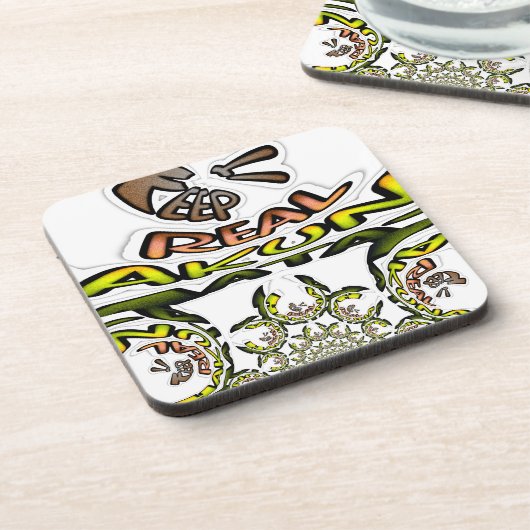 Dessous-de-verre Gardez-le réel : Art Kaleidoscope Impression/Graph (Côté gauche)