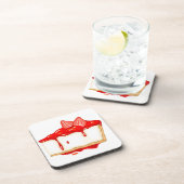 Dessous-de-verre Gâteau au fromage aux fraises délicieux (Côté Droit)