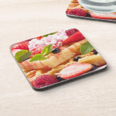 Dessous-de-verre Gâteau de gaufre avec la baie fraîche (Côté gauche)