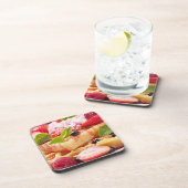 Dessous-de-verre Gâteau de gaufre avec la baie fraîche (Côté Droit)