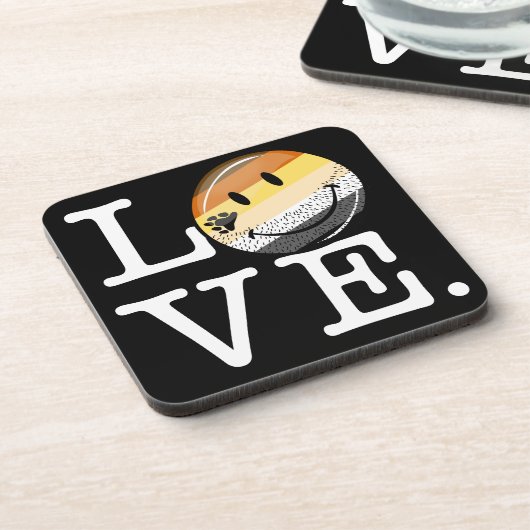 Dessous-de-verre Gay Bear Pride Drapeau Amour (Côté gauche)