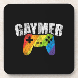 Dessous-de-verre Gaymer Rainbow Drapeau Jeu Lesbienne Gay Bisexual