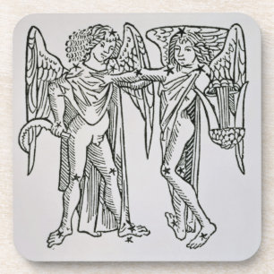 Dessous-de-verre Gémeaux (les jumeaux) une illustration du 'Poeti