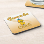 Dessous-de-verre Geocache Chick (Côté gauche)