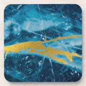 Dessous-de-verre Géode Agate Gemstone Blue et Gold (Devant)