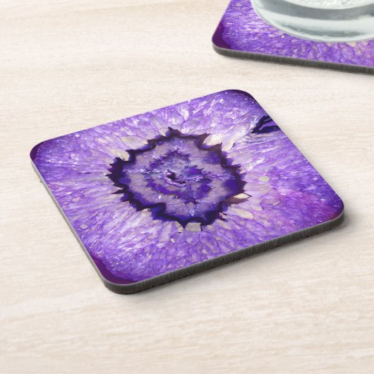 Dessous-de-verre Géode d'agate violet tombé (Côté gauche)