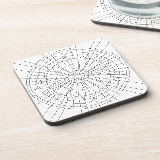 Dessous-de-verre Geometric Mandala Pattern (Côté gauche)