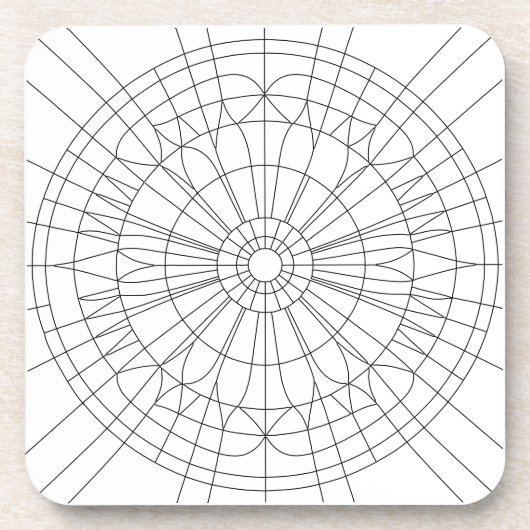 Dessous-de-verre Geometric Mandala Pattern (Devant)