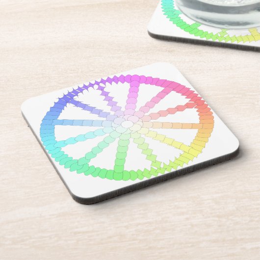 Dessous-de-verre géométrie de la roue d'évolution en polygone (Côté gauche)