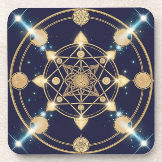 Dessous-de-verre Géométrie étoilée – Le Code de l'Infini (Devant)