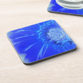 Dessous-de-verre gerbera bleu électrique (Côté gauche)