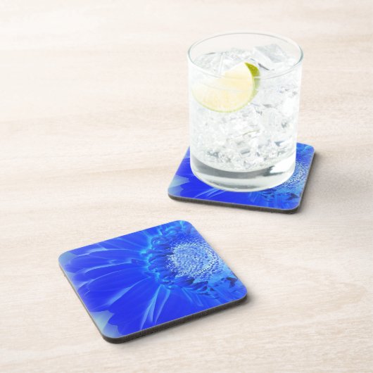 Dessous-de-verre gerbera bleu électrique (Côté Droit)