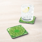 Dessous-de-verre Gerbera Daisy Block Imprimer - vert citron (Côté Droit)