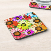 Dessous-de-verre Gerbera fleurs colorées (Côté gauche)