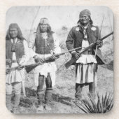 Dessous-de-verre Geronimo et trois de ses guerriers d'Apache, 1886 (Devant)