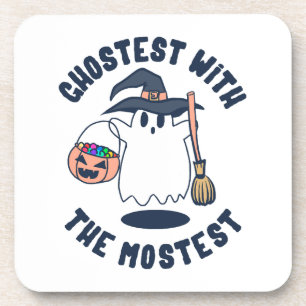 Dessous-de-verre Ghostest Funny Éffrayant sorcière