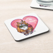 Dessous-de-verre Ginger Cat Saint-Valentin (Côté gauche)