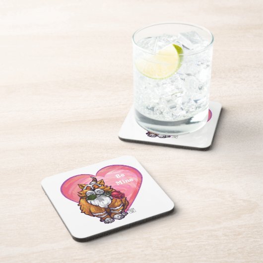 Dessous-de-verre Ginger Cat Saint-Valentin (Côté Droit)