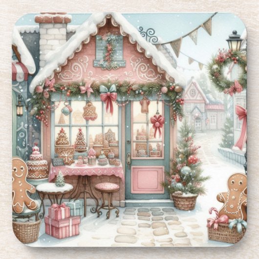 Dessous-de-verre Gingerbread Bakery House Shop (Devant)