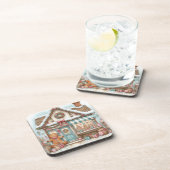 Dessous-de-verre Gingerbread Bakery House Shop beverage coaster (Côté Droit)