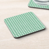 Dessous-de-verre Gingham vert menthe à l'eau  (Côté gauche)