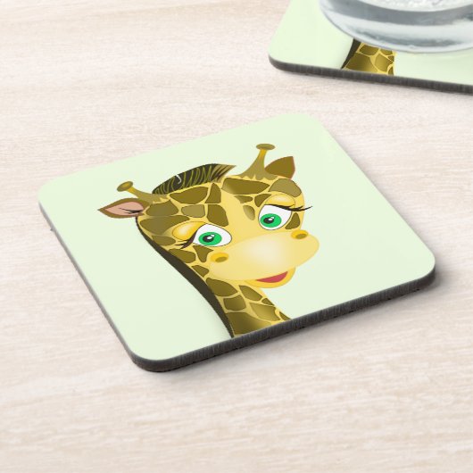 Dessous-de-verre Giraffe Bébé mignonne - (Côté gauche)