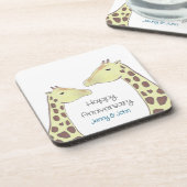 Dessous-de-verre Giraffe Couple Wedding Anniversary (Côté gauche)