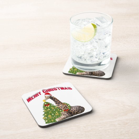 Dessous-de-verre Giraffe de Noël (Côté Droit)