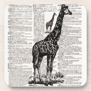 Dessous-de-verre Giraffe Dictionnaire Art