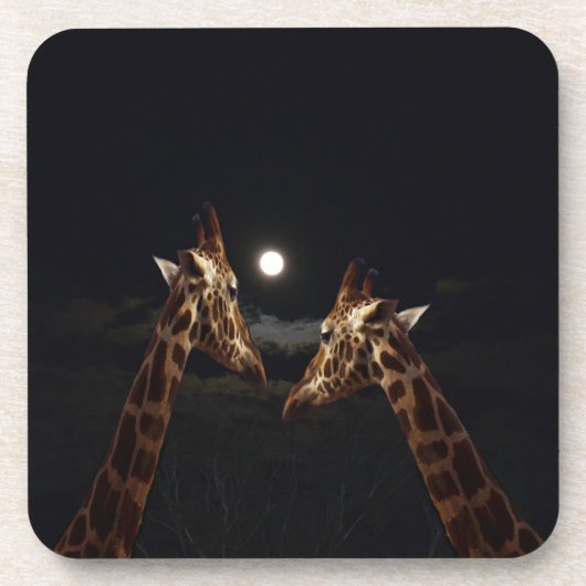 Dessous-de-verre Giraffe Love In the Moonlight (Devant)