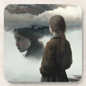 Dessous-de-verre Girl with clouds (Devant)