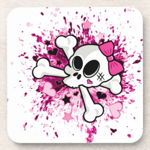 Dessous-de-verre Girlie Skull