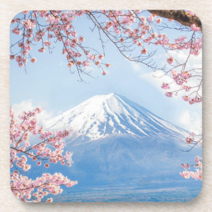 Dessous-de-verre Glace et neige   Cherry Blossoms Mt. Fuji Japon