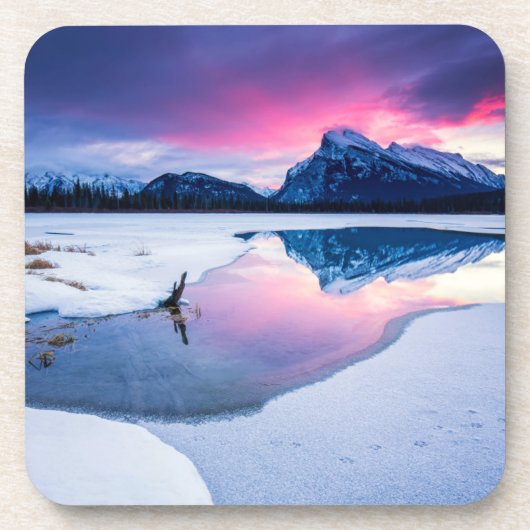 Dessous-de-verre Glace et neige | Mt. Rundle, Canada (Devant)