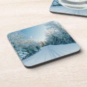 Dessous-de-verre Glace et neige | Route d'hiver gelée Russie, Sibér (Côté gauche)