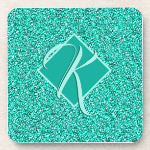 Dessous-de-verre Glam étincelant Turquoises Parties scintillant ble