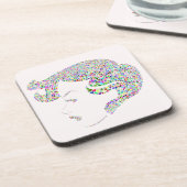 Dessous-de-verre Glam girl with hearts (Côté gauche)