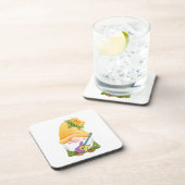 Dessous-de-verre Gnome Jouer une guitare sur une (Côté Droit)