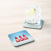 Dessous-de-verre Gnomes de Noël en bleu clair (Côté Droit)