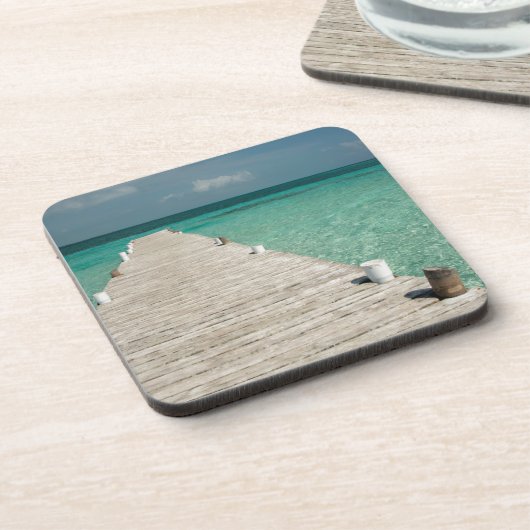 Dessous-de-verre Goff Caye, une île populaire de Barrio Reef (Côté gauche)