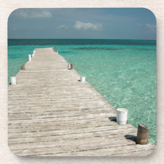 Dessous-de-verre Goff Caye, une île populaire de Barrio Reef (Devant)