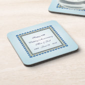 Dessous-de-verre Gold Blue Sapphire 45e anniversaire Mariage (Côté gauche)