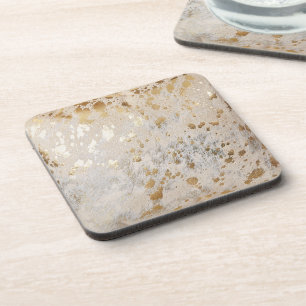 Dessous-de-verre Gold Cowhide Print Metallic