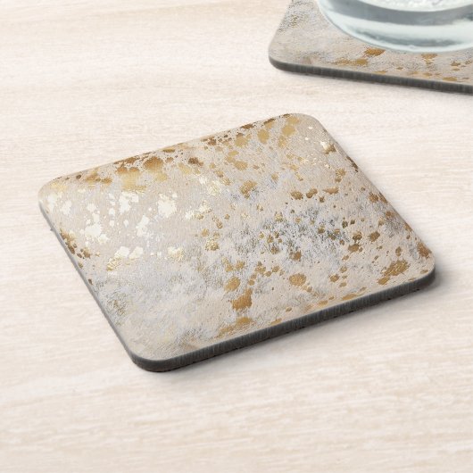 Dessous-de-verre Gold Cowhide Print Metallic (Côté gauche)